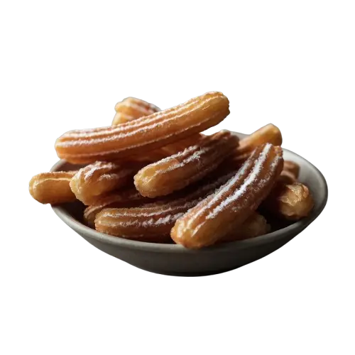 mini churro in a bowl