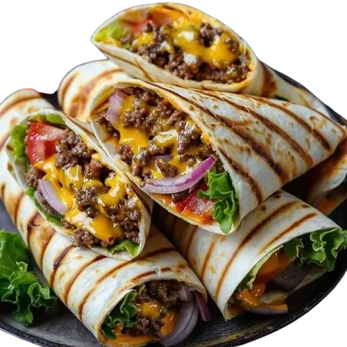 wraps on a tray 